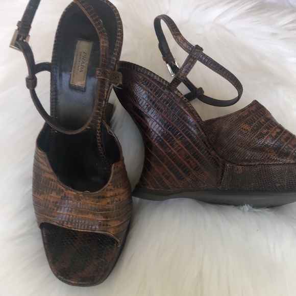 Prada lizard wedges - Picture 2 of 5